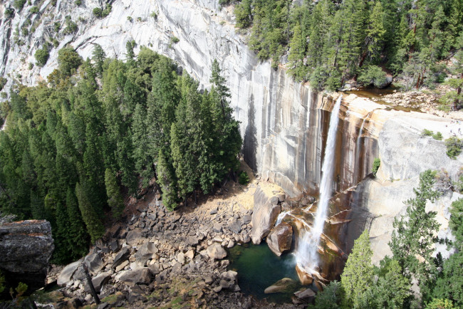 Обои картинки фото природа, водопады, vernal, fall, yosemite, national, park, usa, california