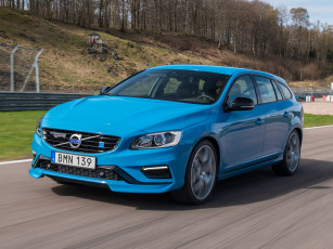 обоя автомобили, volvo, синий, 2014г, v60, polestar