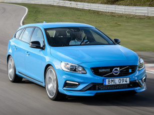 Картинка автомобили volvo v60 polestar 2014г синий