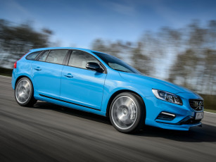 Картинка автомобили volvo v60 polestar 2014г синий