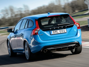 Картинка автомобили volvo v60 polestar 2014г синий