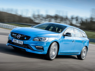 Картинка автомобили volvo v60 polestar 2014г синий