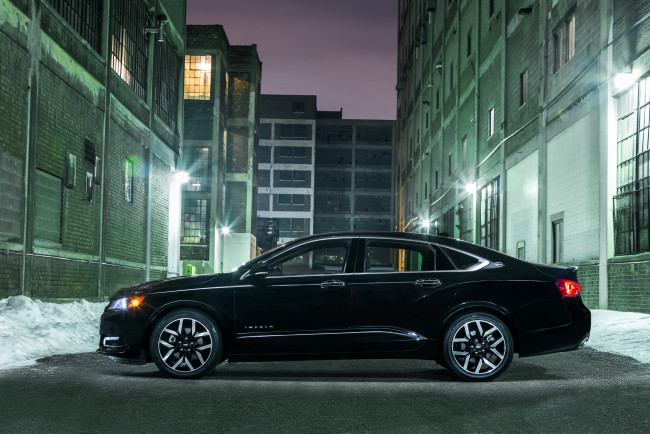 Обои картинки фото автомобили, chevrolet, темный, midnight, impala, 2016г