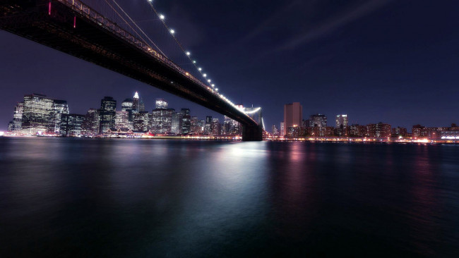 Обои картинки фото города, нью-йорк , сша, brooklyn-bridge