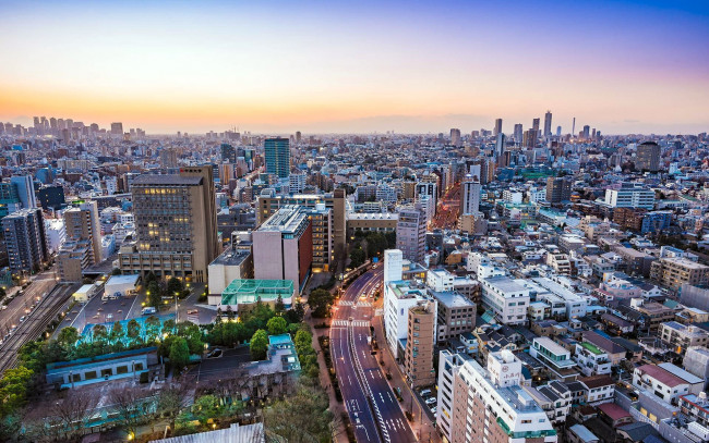 Обои картинки фото города, токио , Япония, панорама