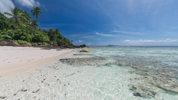 Картинка природа побережье море берег камни сейшельские острова остров
