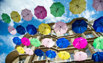Картинка разное сумки +кошельки +зонты зонты дом город