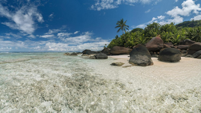 Обои картинки фото природа, побережье, сейшельские, острова, камни, остров, море, берег