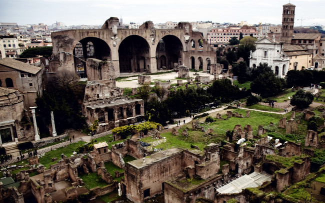 Обои картинки фото города, рим,  ватикан , италия, колизей, colosseum, руины