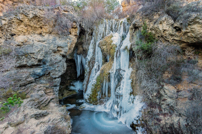 Обои картинки фото природа, водопады, река, лес, водопад