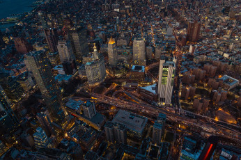 Картинка manhattan города нью-йорк+ сша простор