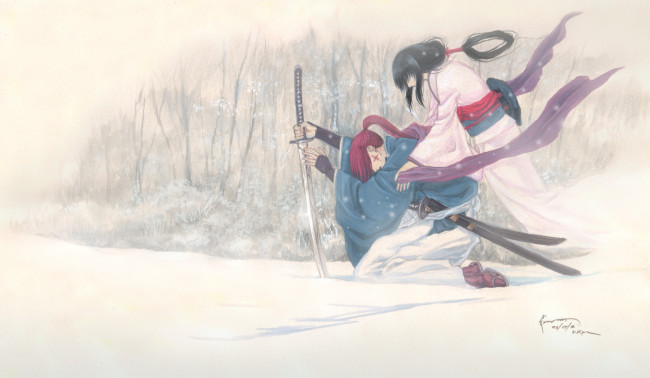 Обои картинки фото аниме, rurouni kenshin, бродяга, кэнсин