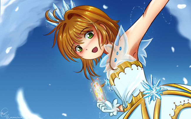 Обои картинки фото аниме, card captor sakura, собирательница, карт