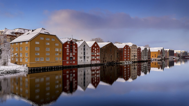 Обои картинки фото trondheim, norway, города, тронхейм , норвегия