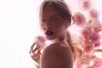 Картинка -Unsort+Блондинки девушки unsort блондинки роза маска розовый романтика