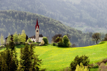 Картинка otztal austria города пейзажи церковь
