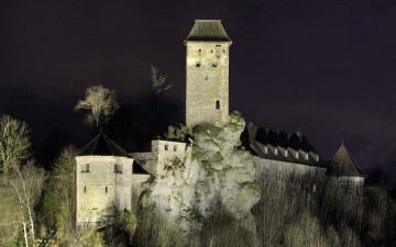 Картинка города дворцы замки крепости ночь пейзаж замок