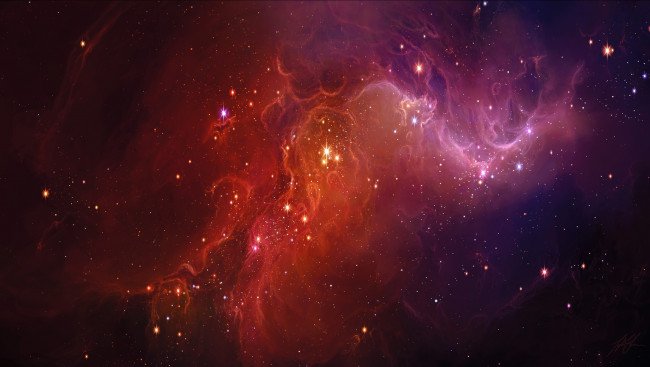Обои картинки фото космос, галактики, туманности, туманность, hellsescapeartist, звезды