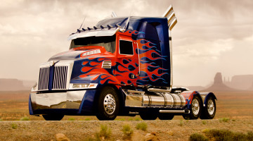 Картинка western star кино фильмы transformers пустыня optimus prime грузовик