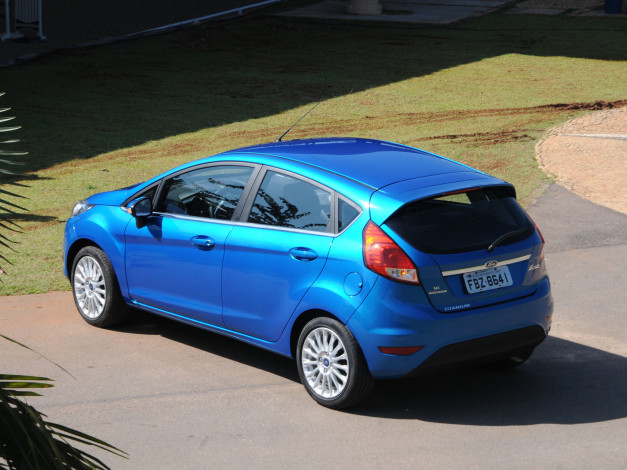 Обои картинки фото автомобили, ford, fiesta, br-spec, 2013г, синий