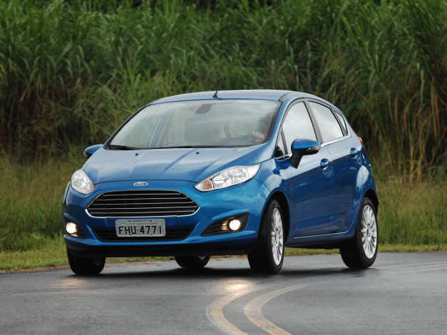 Обои картинки фото автомобили, ford, fiesta, br-spec, 2013г, синий