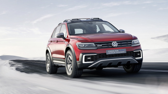 Обои картинки фото volkswagen tiguan gte active concept 2016, автомобили, volkswagen, 2016, concept, active, gte, tiguan