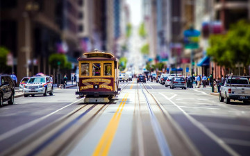 Картинка города сан-франциско+ сша трамвай улица