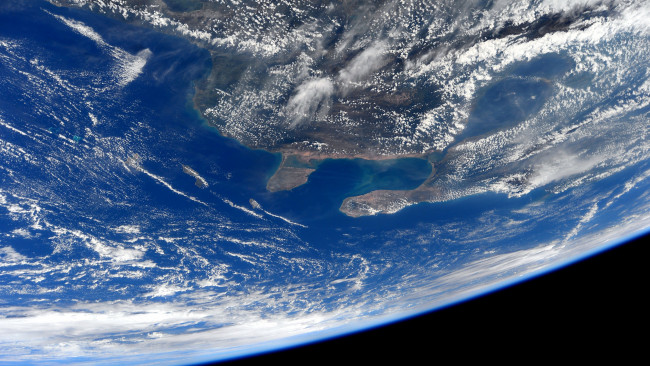 Обои картинки фото космос, земля, венесуэла, и, колумбия, из, космоса