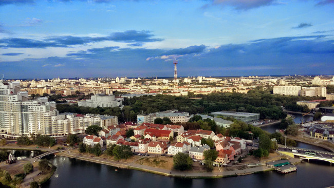 Обои картинки фото города, минск , беларусь, панорама