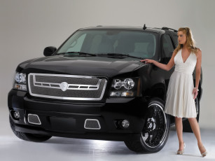 Картинка strut chevrolet tahoe cheyenne автомобили авто девушками