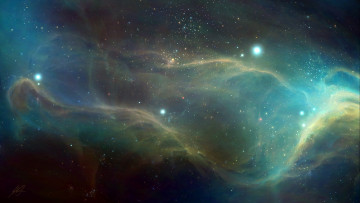 Картинка космос арт звездное скопление звезды hellsescapeartist tylercreatesworlds светила