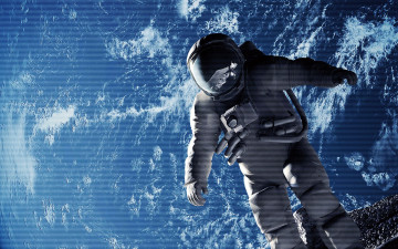 Картинка космонавт космос астронавты космонавты луна походка земля планета облака