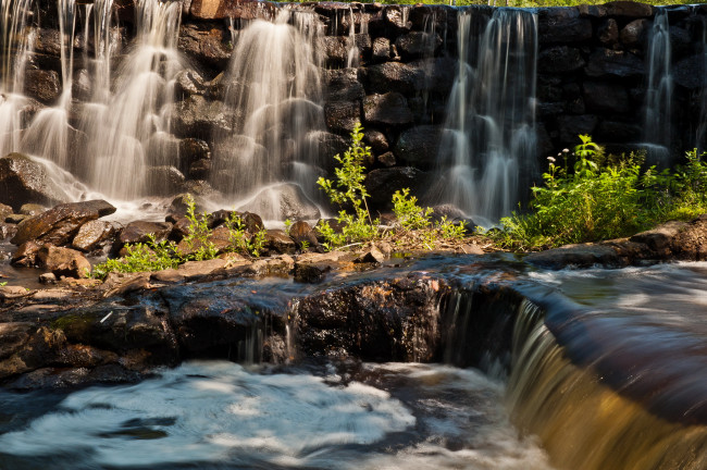 Обои картинки фото швеция, аngelholm, природа, водопады, водопад