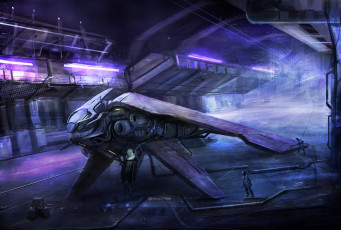 Картинка фэнтези космические корабли звездолеты станции лестница