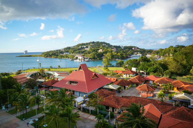 Обои картинки фото port, seraphine, castries, saint, lucia, города, столицы, государств, сент-люсия, кастри, caribbean, sea, панорама, карибское, море