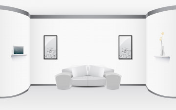 обоя векторная графика, интерьер, мебель, комната