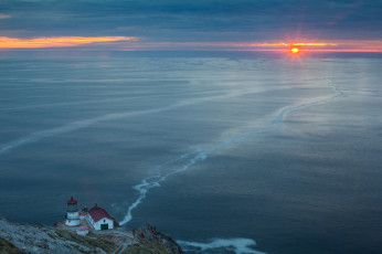 Картинка природа маяки закат море маяк пейзаж
