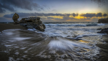 Картинка природа побережье волны океан берег скалы