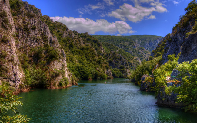 Обои картинки фото природа, реки, озера, lake, matka, озеро, горы, macedonia, skopje