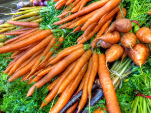 обоя еда, морковь, пучки, корнеплоды