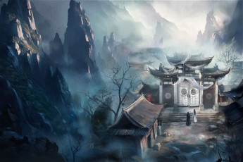 Картинка аниме mo+dao+zu+shi вэй усянь лань ванцзи горы селение