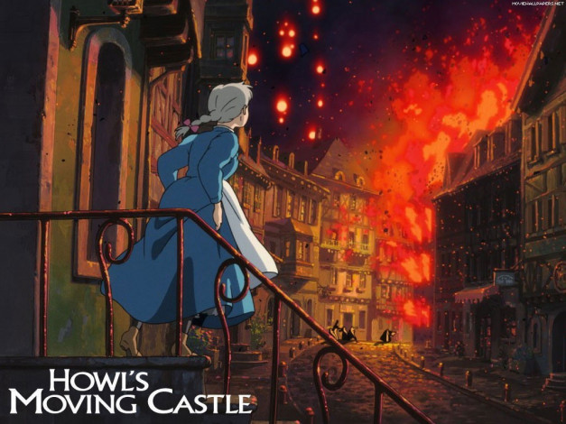 Обои картинки фото аниме, howl`s, moving, castle