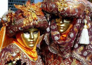 обоя разное, маски, карнавальные, костюмы, золотой, блестящий