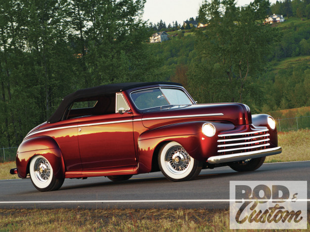 Обои картинки фото 1947, ford, convertible, автомобили, custom, classic, car