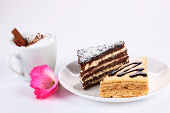 Картинка еда пирожные кексы печенье глазурь выпечка капучино корица сладкое крем десерт пирожное кусочки цветок