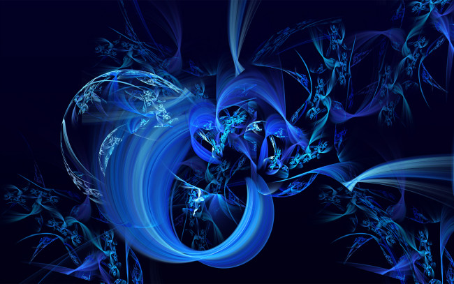 Обои картинки фото faberge, 3д, графика, fractal, фракталы, голубой, тон, узор