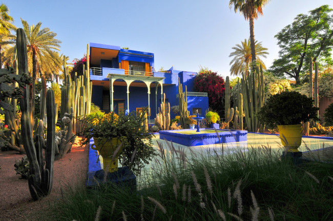 Обои картинки фото morocco, marrakech, jardin, majorelle, города, здания, дома, сад, королевский