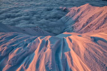 Картинка природа горы облака свет снег альпийские пьемонт регион италия