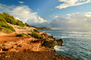 Картинка природа побережье океан берег скалы волны