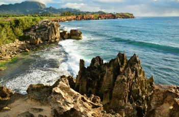 Картинка природа побережье волны скалы берег океан